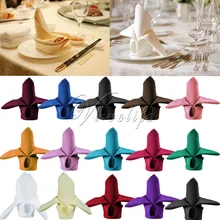 10 шт. льняная салфетка, Полиэстеровая салфетка, носовой платок, ткань 1" x 12", для банкета, свадьбы, вечеринки, украшения для дома, 30x30 см