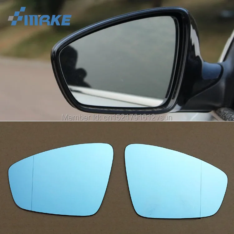 

smRKE 2Pcs For Volkswagen Jetta Rearview Mirror Blue Glasses Wide Angle Led Turn Signals light Power Heating