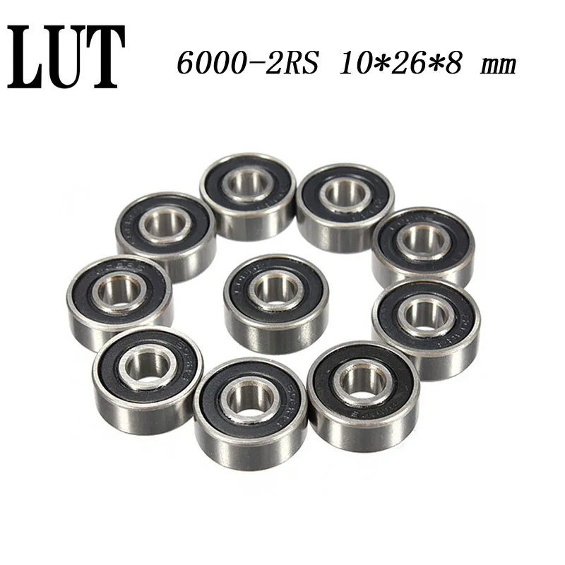 10 шт. радиальные шарикоподшипники 6000 2RS 6000RS RS 2RSH 10x26x8 мм|bearing bearing|bearing 2rsbearing |