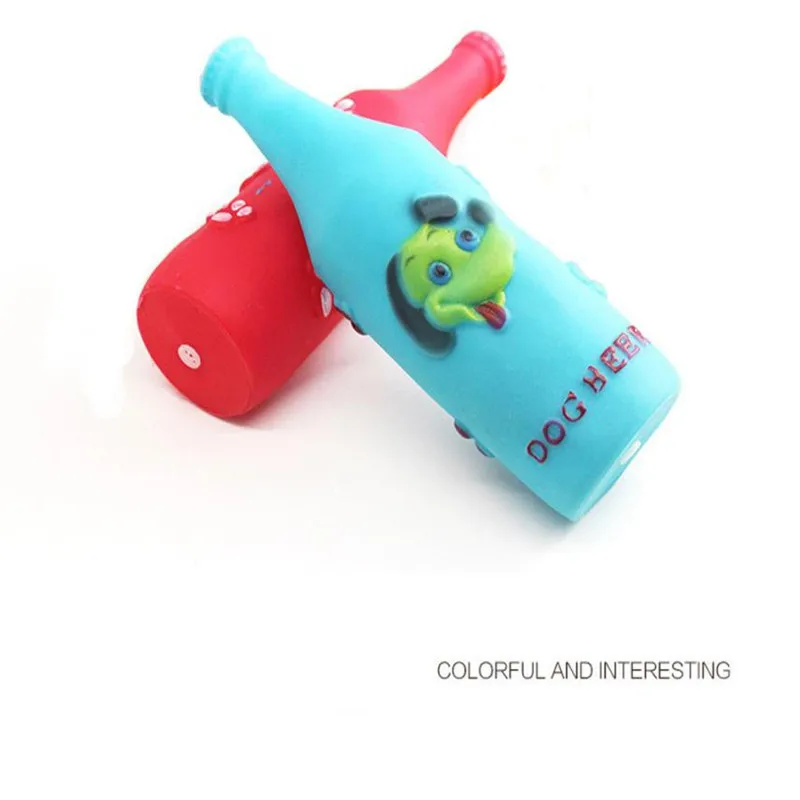 Игрушка для домашних животных 1 шт. резиновая пивная бутылка отражающие звуковые игрушки для домашних животных Игрушки для укусов собак X9272
