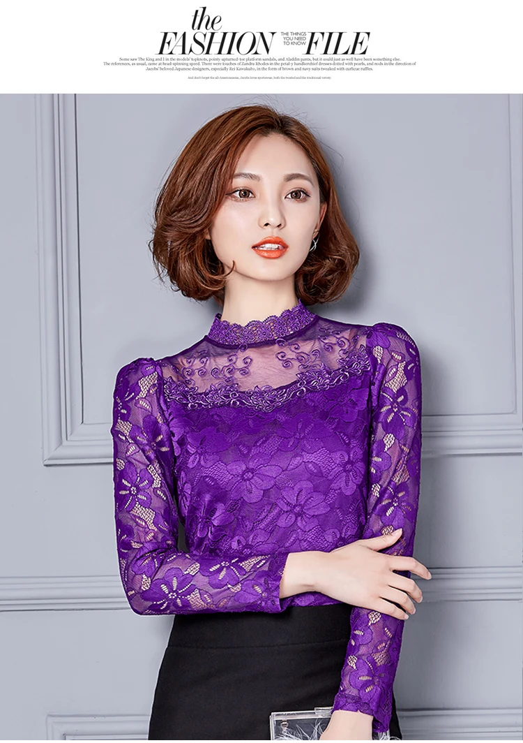 FREE SHIPPING 90s Mesh Lace Blouse OG0772