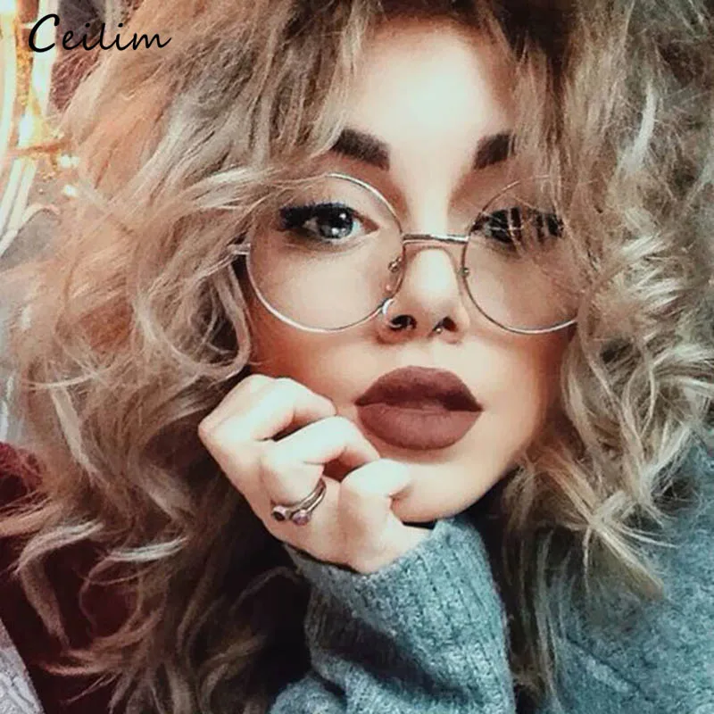 Gafas redondas transparentes para mujer, montura de lentes postizas, montura circular Vintage, 2023 - AliExpress Accesorios para la ropa