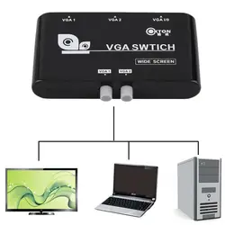 Новый оригинальный 2 в 1 из VGA/SVGA Руководство Обмен переключатель Switcher Box для ЖК-дисплей PC Оптовая Прямая доставка