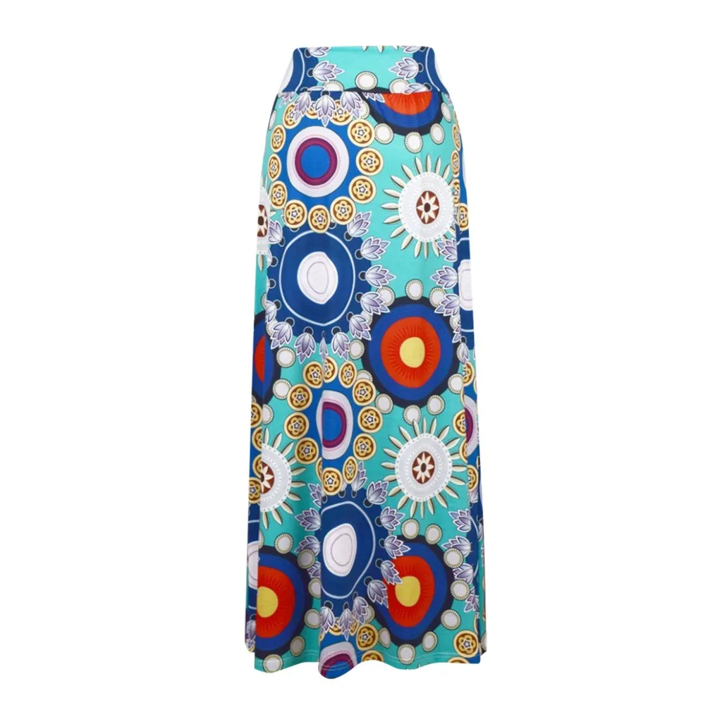

Skirts Womens Lady's High Waist Bodycon Comfort Bohemian Printed Long Maxi Skirt Floor-Length Casual Ankle-Length Skirt Summer