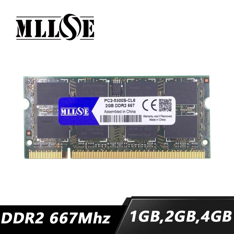 MLLSE 1 Гб 2 ГБ 4 ГБ ddr2 667 PC2-5300 sdram ноутбук, ddr2 ram 2 Гб 667 МГц pc2-5300s sodimm ноутбук, memoria ram ddr2 667 МГц 2 ГБ 2 г