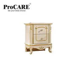 Роскошная мебель для спальни в европейском и американском стиле, розовая серия, французская прикроватная тумбочка/столик с золотом