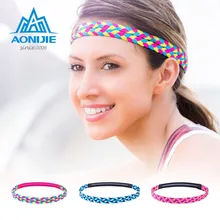 AONIJIE повязка головная для йоги фитнес Спорт Женский Sweatband Нескользящая Мужская и Женская тканая резинки для волос Запуск антиперспирант