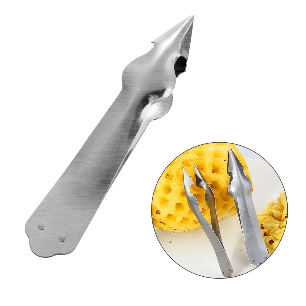 1 шт. из нержавеющей стали креативный инструмент для легкого удаления шелухи нож для ананаса резак корер зажим-слайсер приспособление для салата фруктов