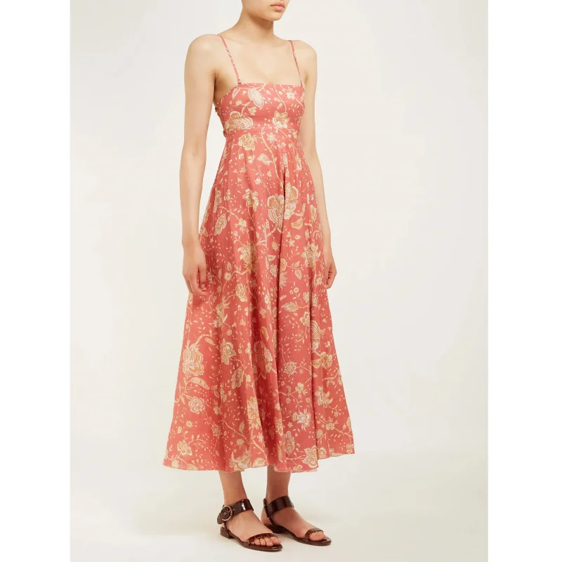 

Veneto Sling Long Dress Tube top dress Bohemia Vacation 2019 Women's linen midi dress removable shoulder straps