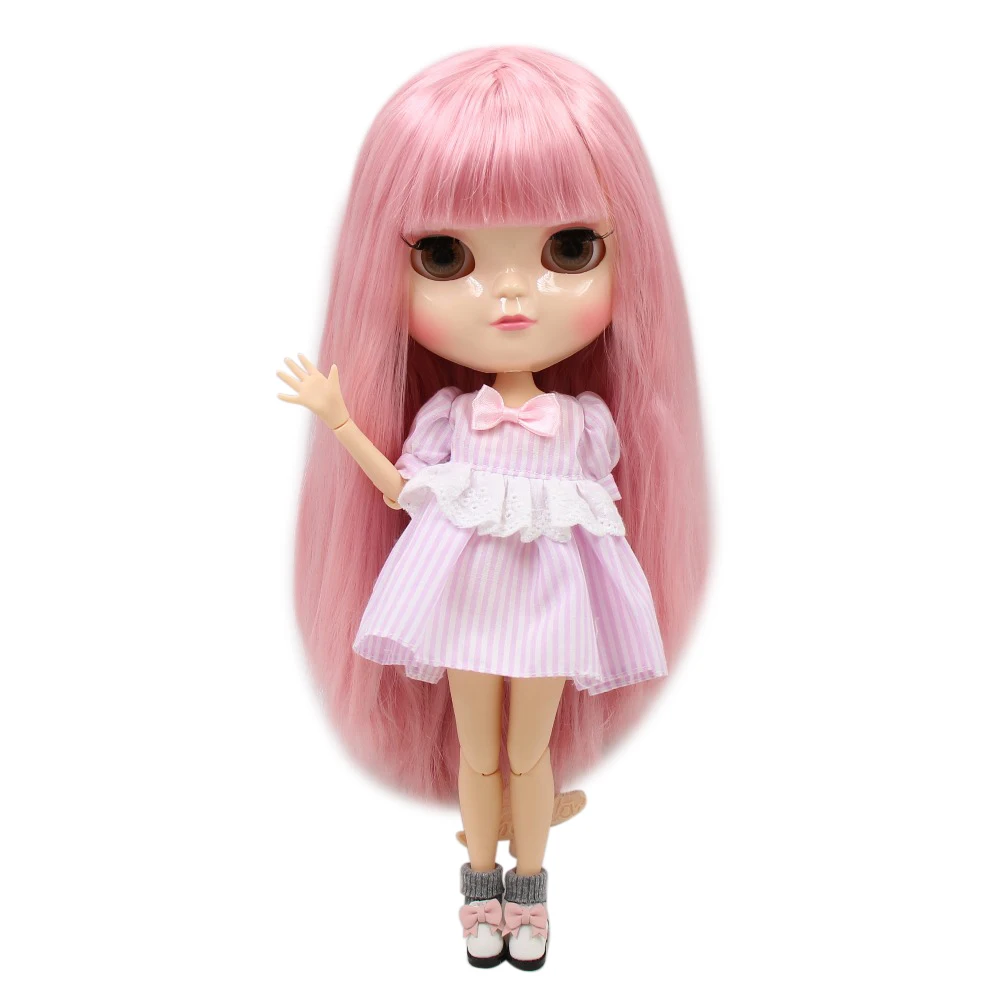 

ICY DOLL with small breast azone body pink hair with bangs natural skin 30cm BL6022 30cm 1/6