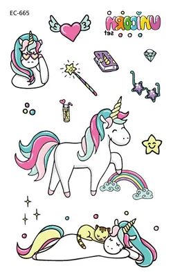 

Waterproof Temporary Tattoo Sticker Star Cute Unicorn Cartoon Fake Tatoo Tatouage Temporaire Flash Tatto For Kids Children Girl