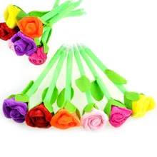 12 шт./партия креативные Цветочные шариковые ручки бархатные розовые шариковые ручки розовая шариковая ручка подарок на день Святого Валентина