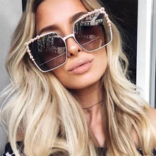 Брендовые дизайнерские ретро Квадратные Солнцезащитные очки для женщин, модные зеркальные солнцезащитные очки с металлической оправой, большие женские очки, очки Gafas UV400
