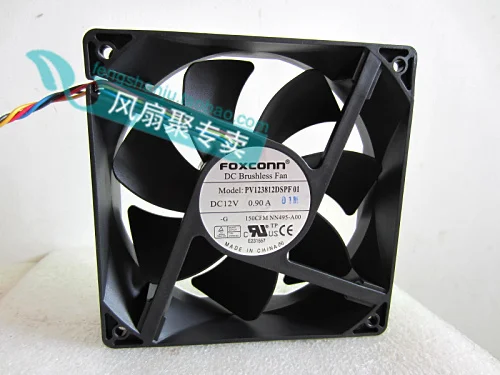 New Desktop PC Cooler Fan For Dell Dimension 3100 5100 5150 E520 E521 9100 9150 9200 FOXCONN 12CM 12V PV123812DSPF 01 NN495-A00