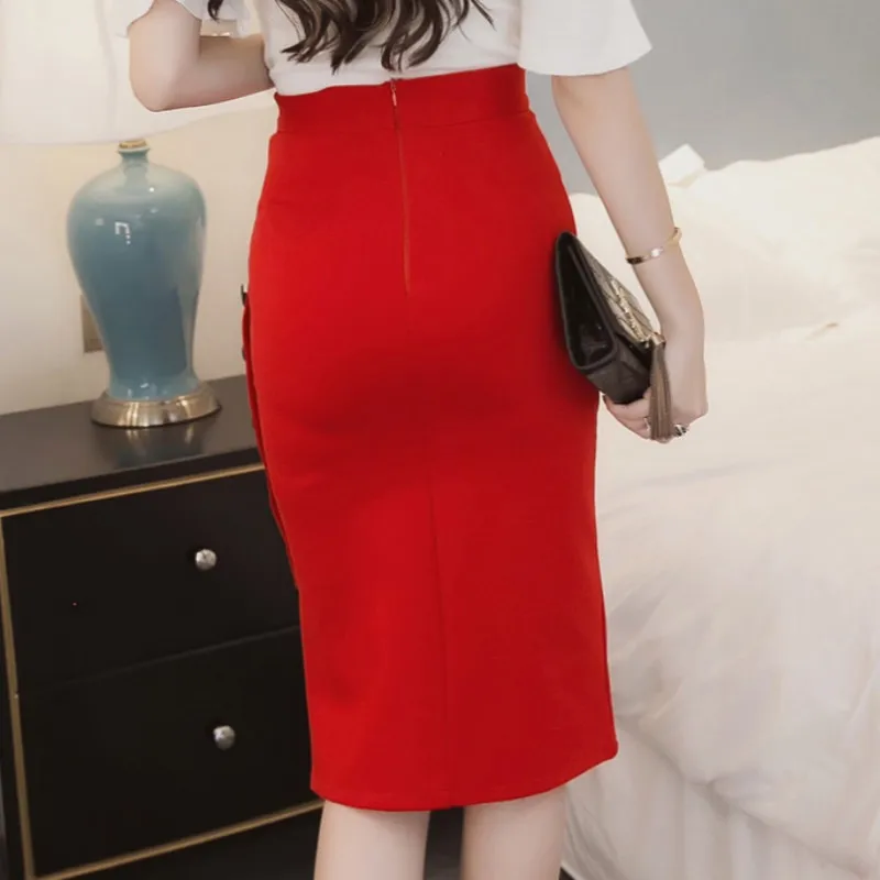Новый формальный Для женщин Сексуальная Chic красные черные Разделение