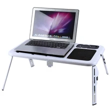 NOCM-Laptop Desk Foldable Table e-Table Bed USB Cooling Fans Stand TV Tray