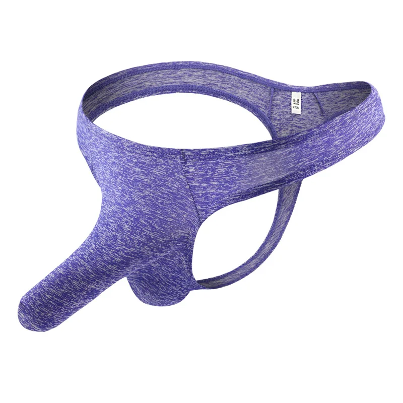 2019 Sexy Penis Sheath Jockstrap Penis Sleeve Men Thong Low Waist Gay