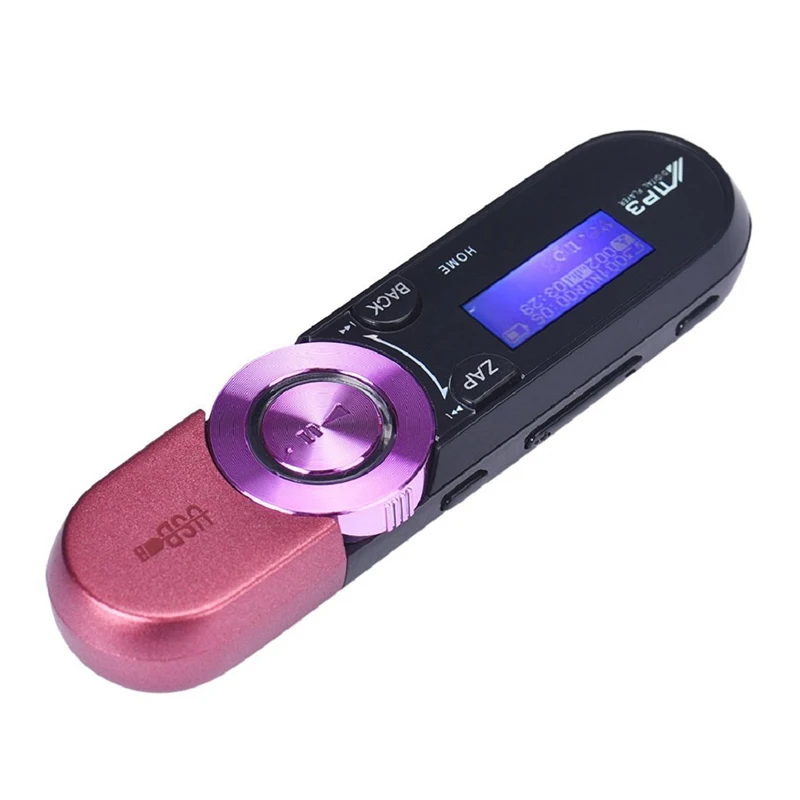 ЖК-экран USB 16GB Flash Поддержка FM радио TF MP3 музыкальный плеер - Цвет: Rose Red