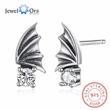 Винтажные женские серьги-гвоздики из твердого 925 пробы серебра, круглый кубический цирконий, OL ювелирные изделия(JewelOra EA102790