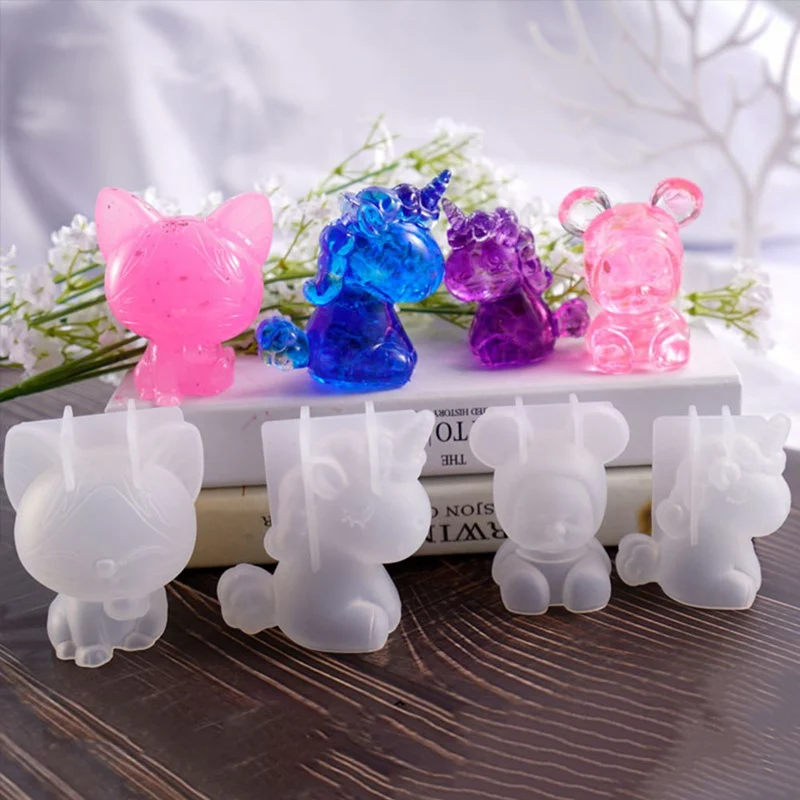 

Unicorn Chocolate Silicone Mold Fondant Ice Cube Mould Pudding Candy Soap Candle Molds Baking Cake Decoration Tools