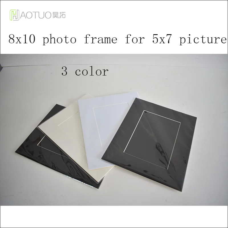 HT 45 Degree Bevel Cut Acid Free Cardboard Easel Mat 8x10" for 5x7" Picture Mounting Board