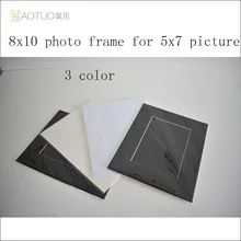 

Free shipping Acid free white photo mat units 8x10 " to fit 5x7 photo ( pre-cut mat and backing and plastic bag )