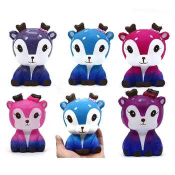 

Mini Kawaii Cartoon Deer Squishy Slow Rising PU Cream Scented Stress Reliever Creative Squeeze Toy for Kids Adults