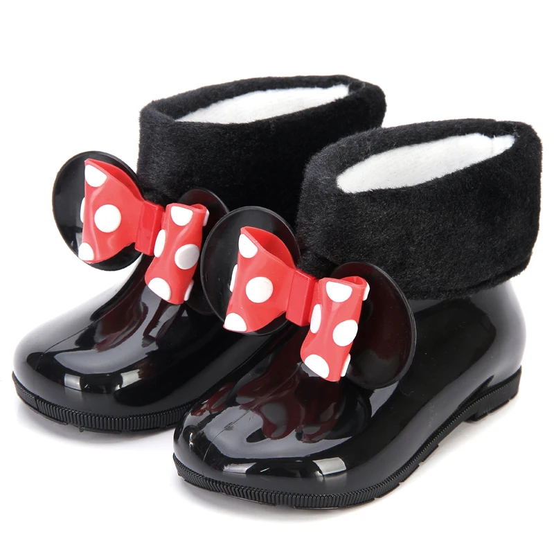 Mini Melissa/Новинка 2019 года резиновые сапоги с Микки и Минни прозрачная обувь детская