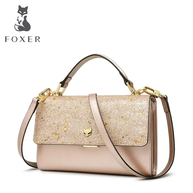 

FOXER Handbag multicolor leather mobile phone bag mini Messenger bag female stars shoulder bag handbag female bag