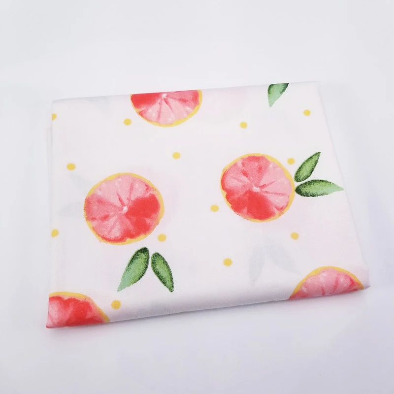 Жировые кварталы с фруктовым принтом, саржевая хлопковая ткань для рукоделия, шитья, рукоделия, материал, хлопковая ткань, различные размеры для постельных принадлежностей
