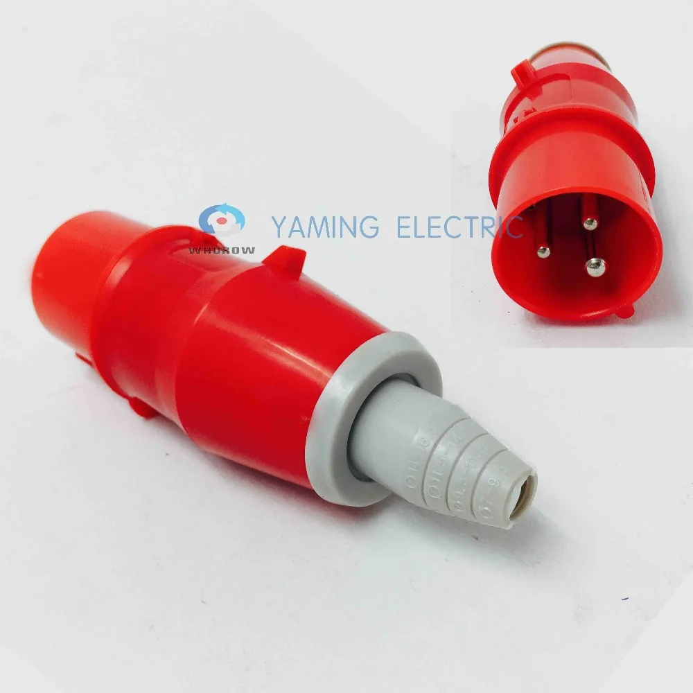 3 pin штепсельная вилка и розетка 16Amp Американская классификация проводов 2р +
