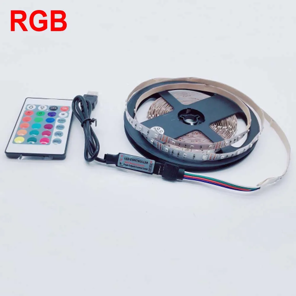 

USB LED Strip lamp 2835SMD DC5V Flexible LED light Tape Ribbon 1M 2M 3M 4M 5M HDTV TV Desktop Screen Background Bias lighting