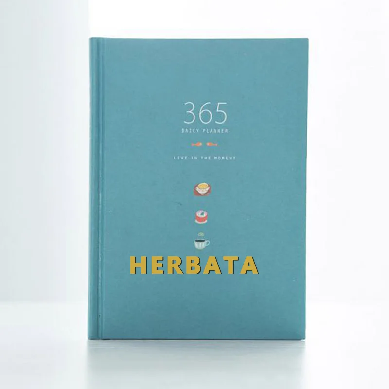 HERBATA 365 дней личный дневник планировщик блокнот ежедневник в твердой обложке офис еженедельный график милые корейские канцелярские libretas