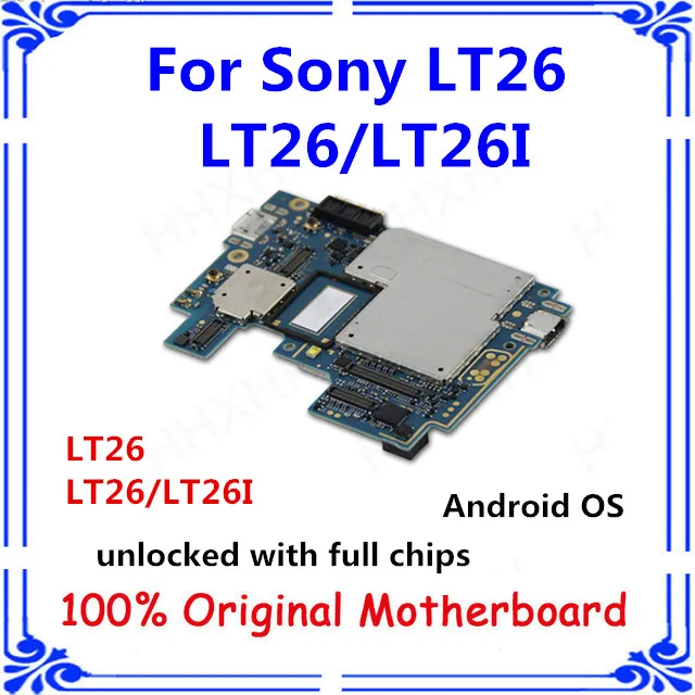 

Motherboard For Sony LT26 LT26I motherboard Original unlocked mainboard LT26i Logic circuit board Full function MB plate Android