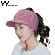 Версия прилив шапочка вязаная пустой Skullies шапочки Теплый Wnter Hat кролик Мех животных лыжный Кепки громоздкая Кепки S капот femme yy7281