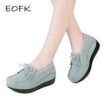 EOFK/женские лоферы; женские повседневные Элегантные замшевые мокасины; обувь с бахромой; женские мокасины без застежки с кисточками; женская обувь на плоской платформе