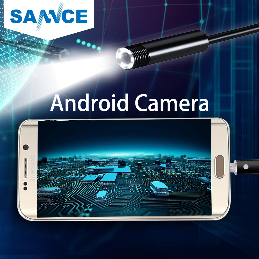 

2M 5M 10M 6LED 7MM 2IN1 Android Endoscope Micro USB Endoscope IP67 Waterproof Inspection Camera Video Cam for Andriod Phone PC