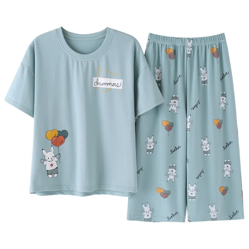 Летние Новые пижамы для женщин домашняя одежда Костюм удобная и повседневная одежда для сна домашний комплект пижамы комплект одежды