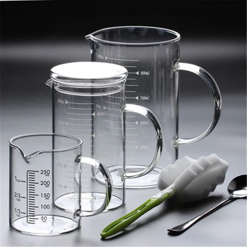 Thick glass measuring cup with scale glass measuring scale cups 1pcin Measuring Cups & Jugs