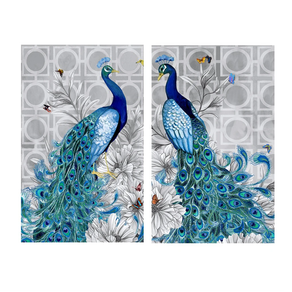 

Diamond Painting Peacock Rhinestone Stitchwork Embroidery 5D DIY Painting Drawings Cross-stitch Pictures Office Decor