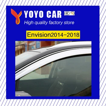 

High quality 6 Piece ABS plating decorative Awnings shade rain sun wind deflector window visor for Envision 2014-2018