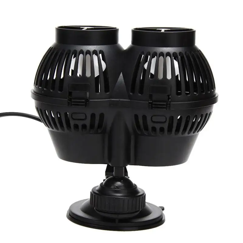  12/24w Aquarium Wavemaker Double Power Head Water Circulation Pump With Suction Cup Adjustable Dire