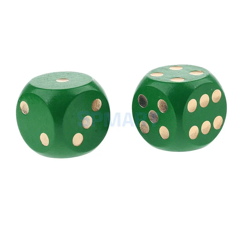 10Pcs Natural Wooden Six Sided Dice Dotted for Dungeons and Dragons Table Games Role Play Game Novelty Toys Gift
