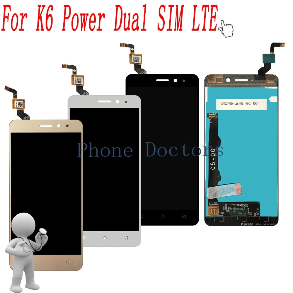 

5.0'' New Touch Screen Digitizer Glass + LCD Display Assembly For Lenovo K6 Power Dual SIM LTE K33a42 k33a48 ;New ;100% Tested