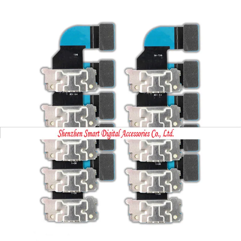 10 pcs USB Charger Charging Dock Port Circuits Connector Flex Cable For T310 SM T310 Repair Part
