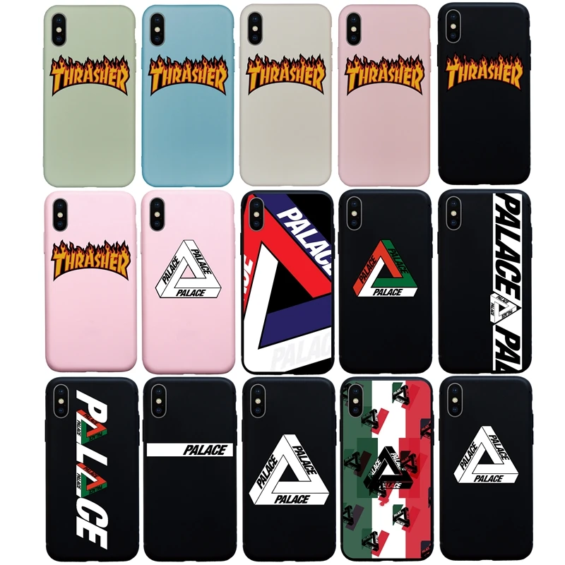 

Luxury Brand Palace soft case for iphone 6 6s 7 8 Plus Case For iphone 5s SE X XS Max XR Phone skateboard Cover Funda Coque