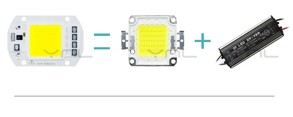 YNL удара светодиодный лампа 20 W 30 W 50 W 70 W 100 W Светодиодный чип бусы 220 V Вход IP65 смарт-ic для DIY светодиодный прожектор