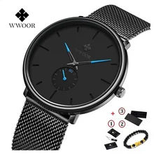 WWOOR Ultra-thin Mesh Fashion Sport Men Watches Top Brand Luxury Quartz Watch Mens Casual Steel Waterproof Relogio Masculino WWOOR Ultra-thin Mesh Fashion Sport Men Watches Top Brand Luxury Quartz Watch Mens Casual Steel Waterproof Relogio Masculino