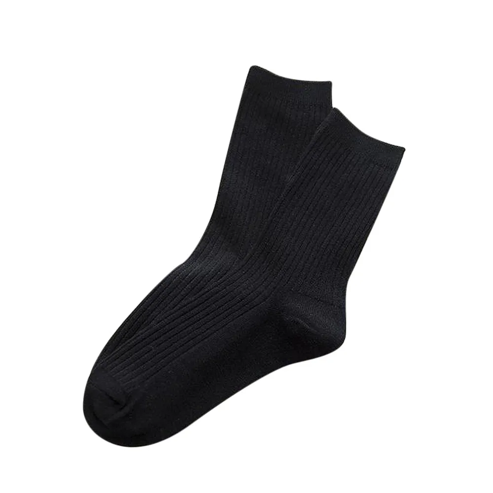 Женские носки, нарядные носки, различные одноцветные хлопковые носки, повседневные спортивные дышащие носки, женские носки, calcitenes - Цвет: Black