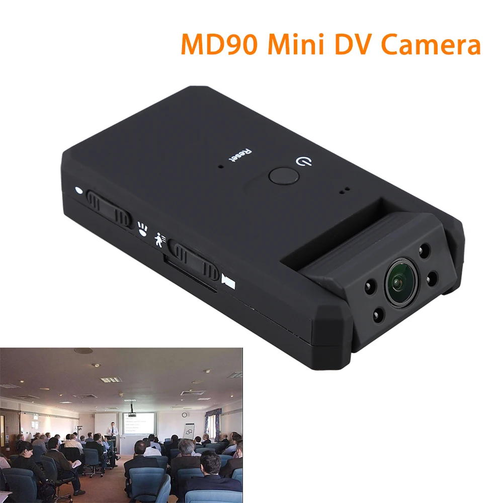 

Micro Camera Mini DV Camara black 1080P Infrared Night Vision Mini Camcorder with 180 degree sensor motion spion camera